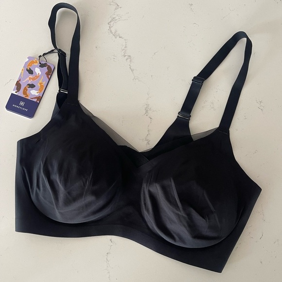 Honeylove | Black Crossover Bra Seamless Comfort Wireless 1X - Picture 2 of 4